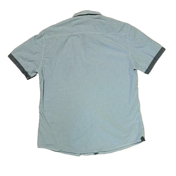 Ecko Unltd Shirt Men's 2X-Large 2XL Blue White Plaid Short Sleeve Button Up - Picture 4 of 4